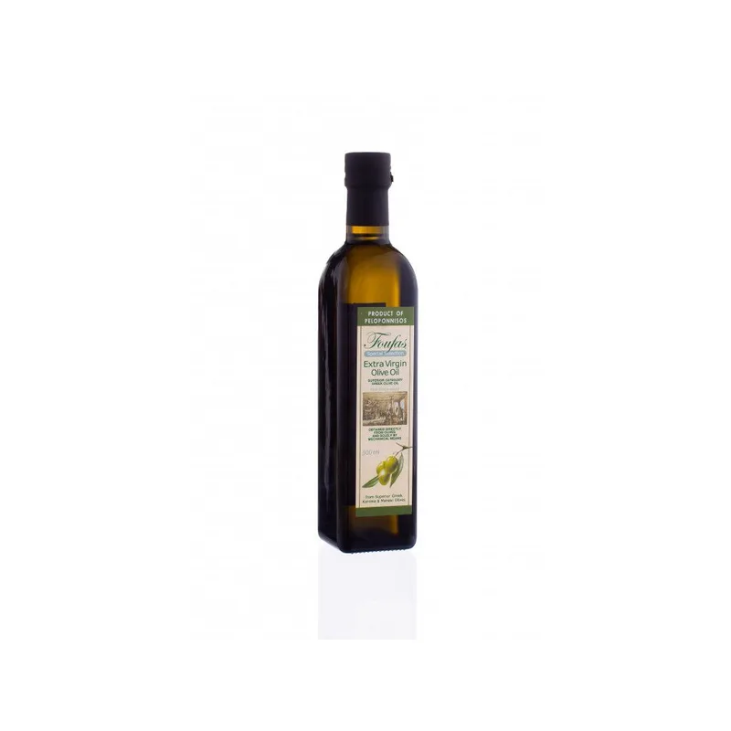 Extra panenský olivový olej FOUFAS - 500 ml hranatá láhev