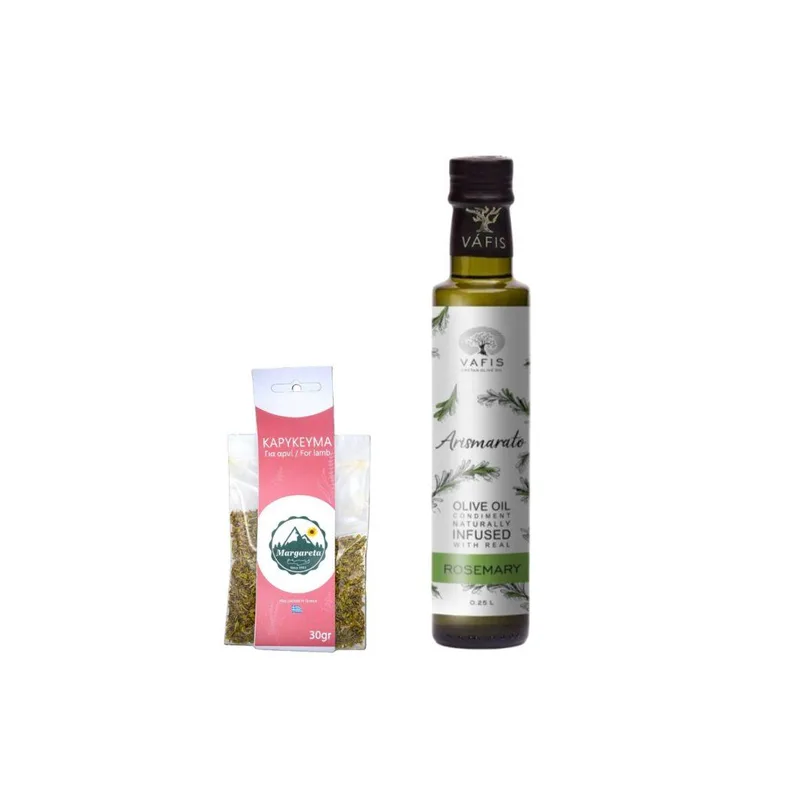 Extra panenský olivový olej s rozmarýnem 250 ml + koření na jehněčí 30g