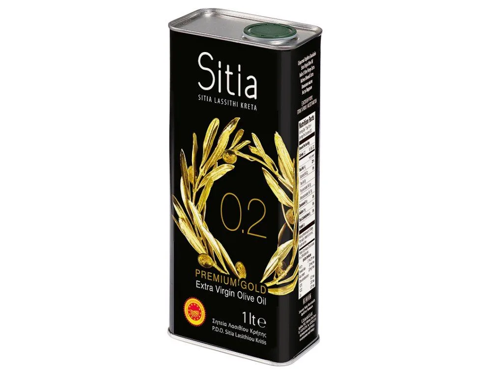 Sitia PREMIUM GOLD SITIA Kréta PREMIUM GOLD 0,2 Extra panenský olivový olej 1 l – plech